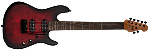 Sterling by Music Man - Richardson 7 Cutlass HH Electric Guitar - Dark Scarlet Burst Satin