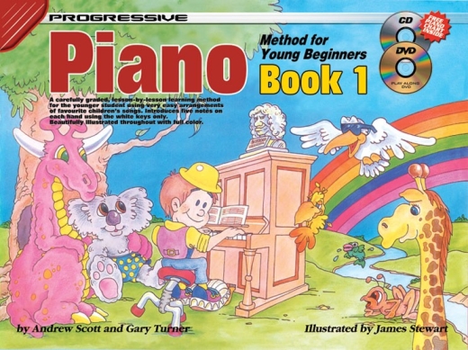 Progressive Piano Method for Young Beginners, Book 1 - Turner - Piano - Book/CD/DVD
