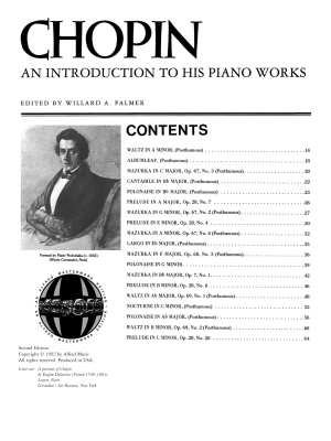 Chopin: An Introduction to His Piano Works - Palmer - Piano - Book