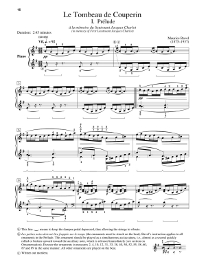 Le Tombeau de Couperin - Ravel/Bricard - Piano - Book