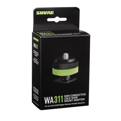 WA311 Non-Conductive Cold Shoe Mount Adapter for use with SLXD5 Digital Wireless Portable Receivers