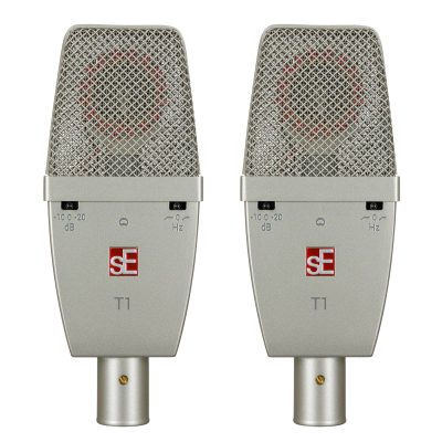 sE Electronics - T1 Large Diaphragm Condenser Microphones with Case - Matched Pair