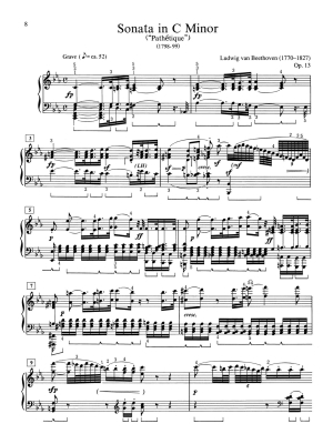 Sonata in C Minor, Opus 13 (\'\'Pathetique\'\') - Beethoven/Hinson - Piano - Book