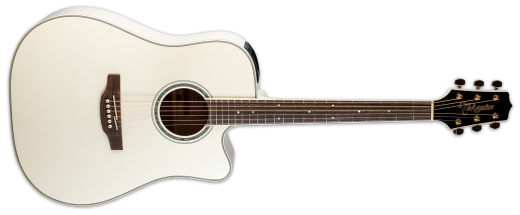 GD37CE PW Dreadnought Cutaway Acoustic/Electric Guitar with Gigbag - Gloss Pearl White