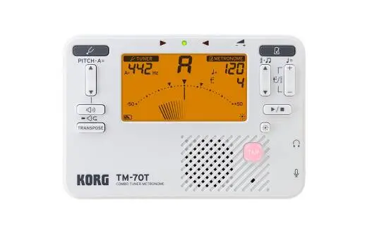Korg - Handheld Tuner and Metronome Combo - White