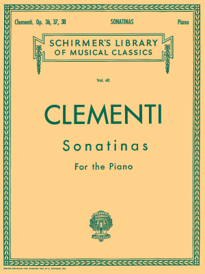 12 Sonatinas, Op. 36, 37, 38 - Clementi/Koehler - Piano - Book