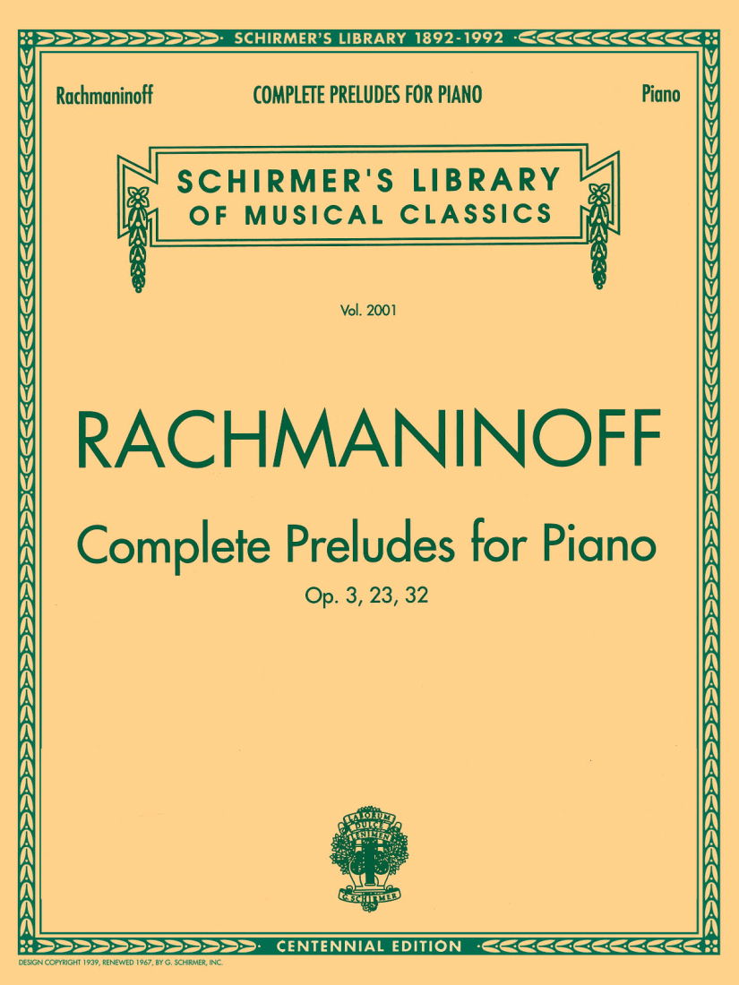 Complete Preludes, Op. 3, 23, 32 - Rachmaninoff - Piano - Book