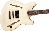 Tom DeLonge Starcaster, Rosewood Fingerboard, Black Hardware - Satin Olympic White