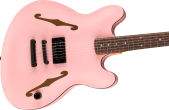 Tom DeLonge Starcaster, Rosewood Fingerboard, Black Hardware - Satin Shell Pink