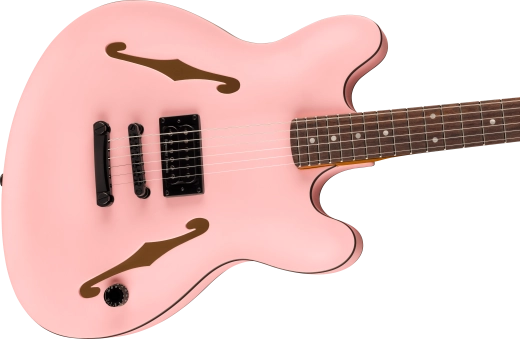 Tom DeLonge Starcaster, Rosewood Fingerboard, Black Hardware - Satin Shell Pink