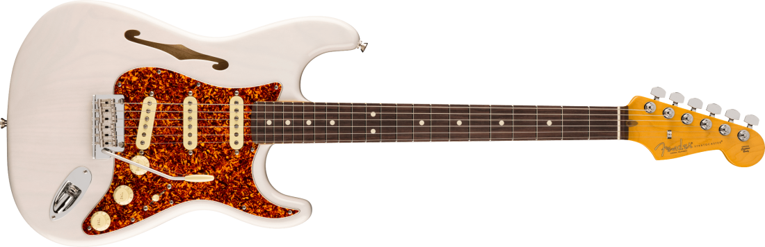 Stratocaster American ProfessionalII Thinline (fini White Blonde, touche en palissandre, tui inclus)