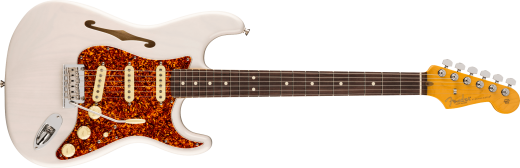Fender - Stratocaster American ProfessionalII Thinline (fini White Blonde, touche en palissandre, tui inclus)