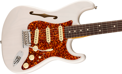 Stratocaster American ProfessionalII Thinline (fini White Blonde, touche en palissandre, tui inclus)