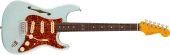 Fender - American Professional II Stratocaster Thinline, Rosewood Fingerboard with Case - Transparent Daphne Blue