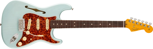 Fender - American Professional II Stratocaster Thinline, Rosewood Fingerboard with Case - Transparent Daphne Blue