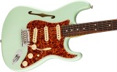 American Professional II Stratocaster Thinline, Rosewood Fingerboard with Case - Transparent Surf Green