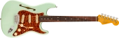 Fender - American Professional II Stratocaster Thinline, Rosewood Fingerboard with Case - Transparent Surf Green