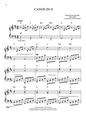 Canon in D (Easy)  - Pachelbel/Coates - Piano - Sheet Music