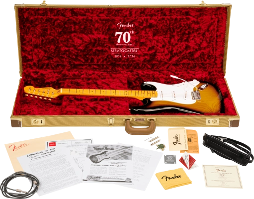 70th Anniversary American Vintage II 1954 Stratocaster, Maple Fingerboard with Case - 2-Color Sunburst