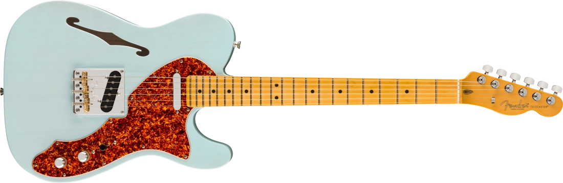 Limited Edition American Professional II Telecaster Thinline, Maple Fingerboard with Case - Transparent Daphne Blue