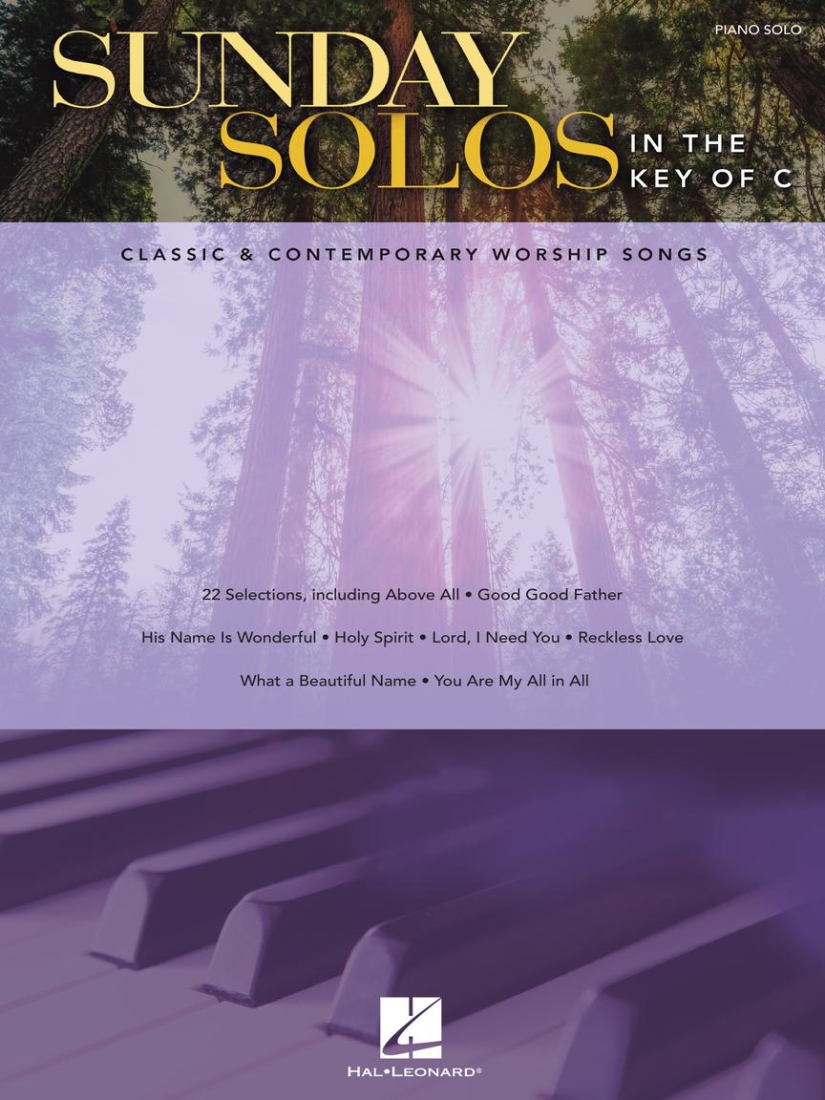 Sunday Solos in the Key of C: Classic & Contemporary Worship Songs - Piano - Book