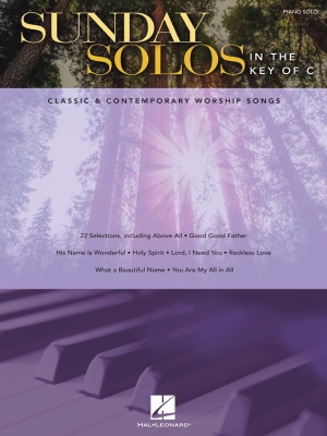 Hal Leonard - Sunday Solos in the Key of C: Classic & Contemporary Worship Songs Piano Livre