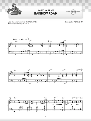 Super Mario Jazz Piano Arrangements - Kondo - Piano - Book