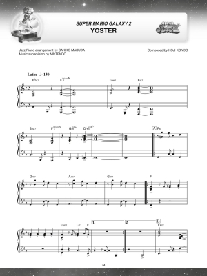 Super Mario Jazz Piano Arrangements - Kondo - Piano - Book