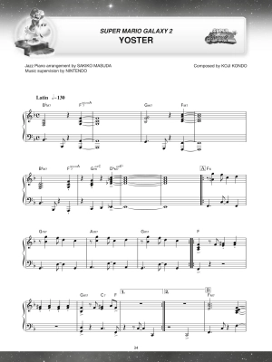 Super Mario Jazz Piano Arrangements - Kondo - Piano - Book