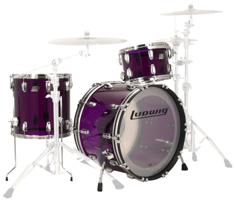 Ludwig Drums - Vistalite Pro Beat 3-Piece Shell Pack (24,13,16) - Purple