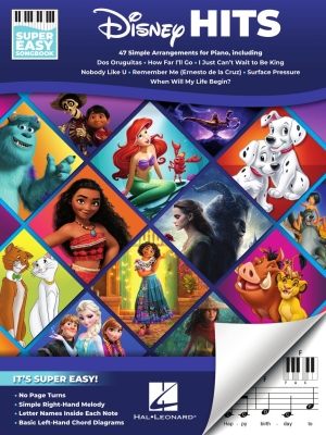 Hal Leonard - Disney Hits: Super Easy Songbook - Easy Piano - Book