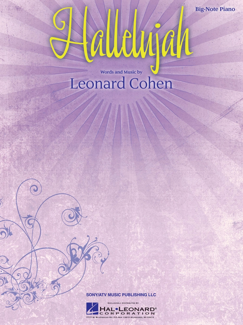 Hallelujah - Cohen - Big-Note Piano - Sheet Music