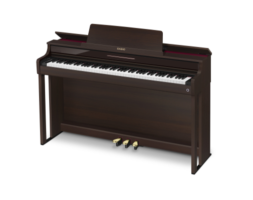 Casio - AP-550 Celviano 88-Key Digital Piano - Rosewood Brown with Cabinet and Bench