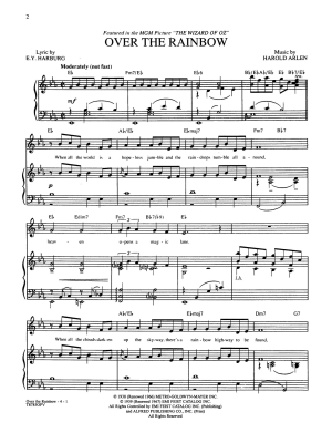Over the Rainbow (from The Wizard of Oz) - Harburg/Arlen - Piano/Vocal/Guitar - Sheet Music