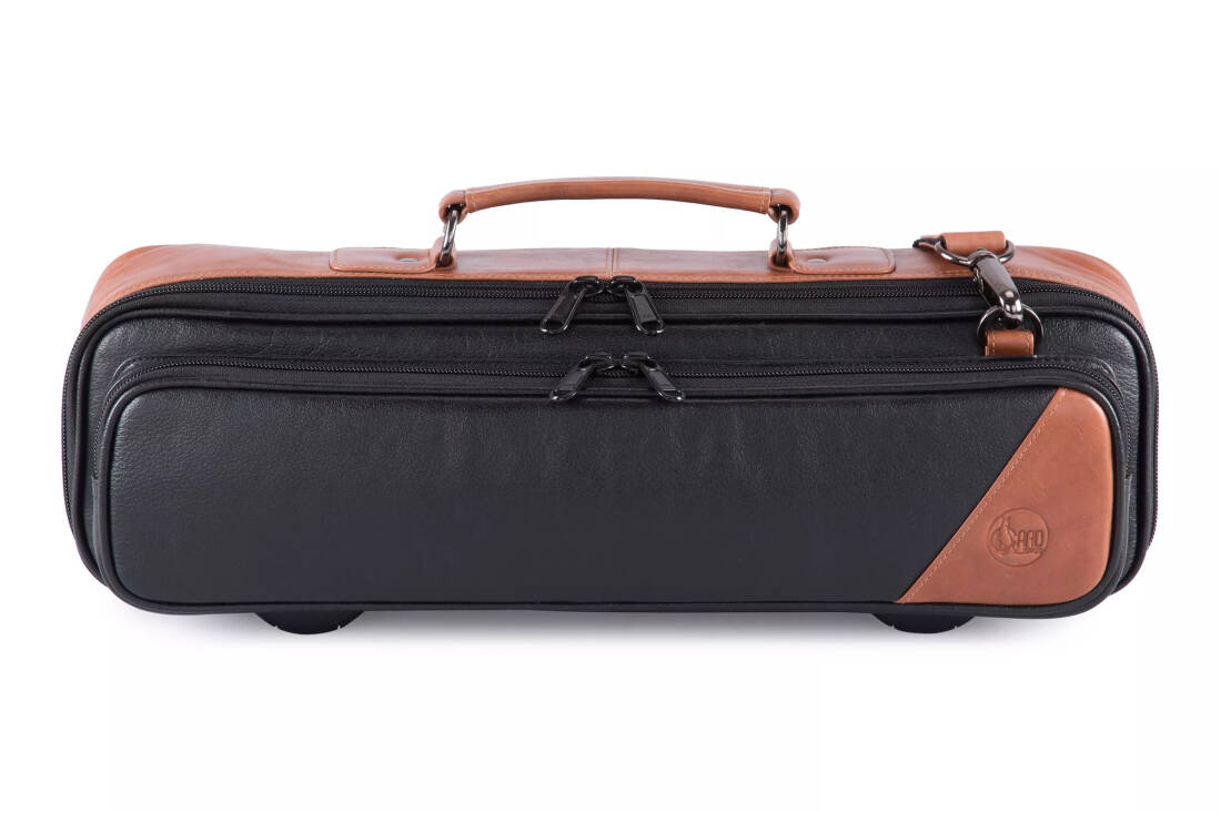 B-Foot and C-Foot Flute Case - Brown and Black