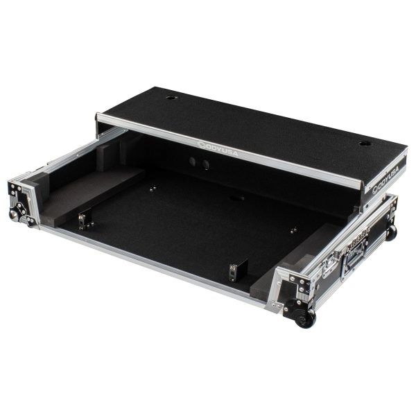 Rane Four 1U Flight Case with Laptop Platform and Wheels