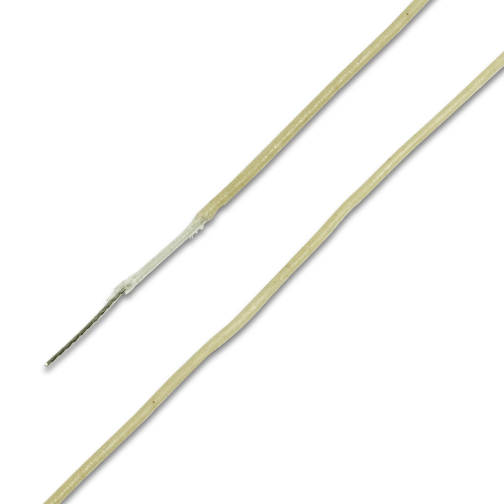 Gavitt Single Conductor Vintage Cloth Wire - 1 Foot (White)