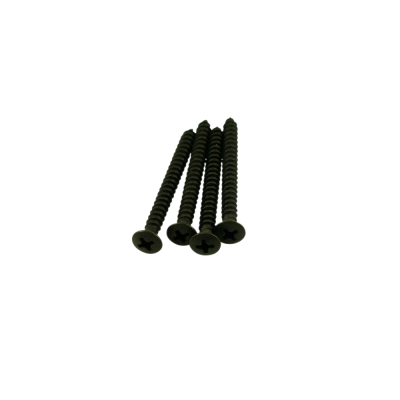 WD Music - Neck Screw for Fender Style Guitars and Basses - Black (4 Pack)