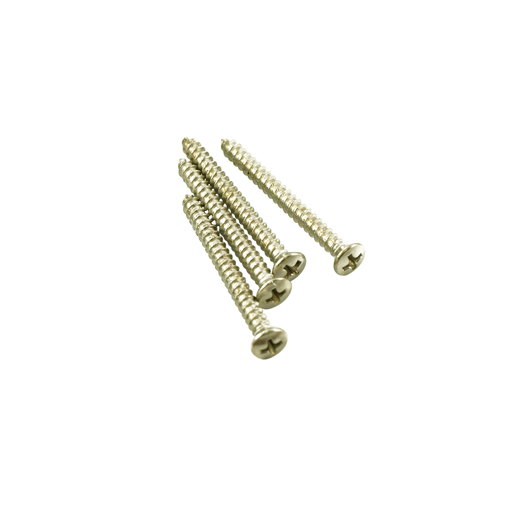 Neck Screw for Fender Style Guitars and Basses - Nickel (4 Pack)