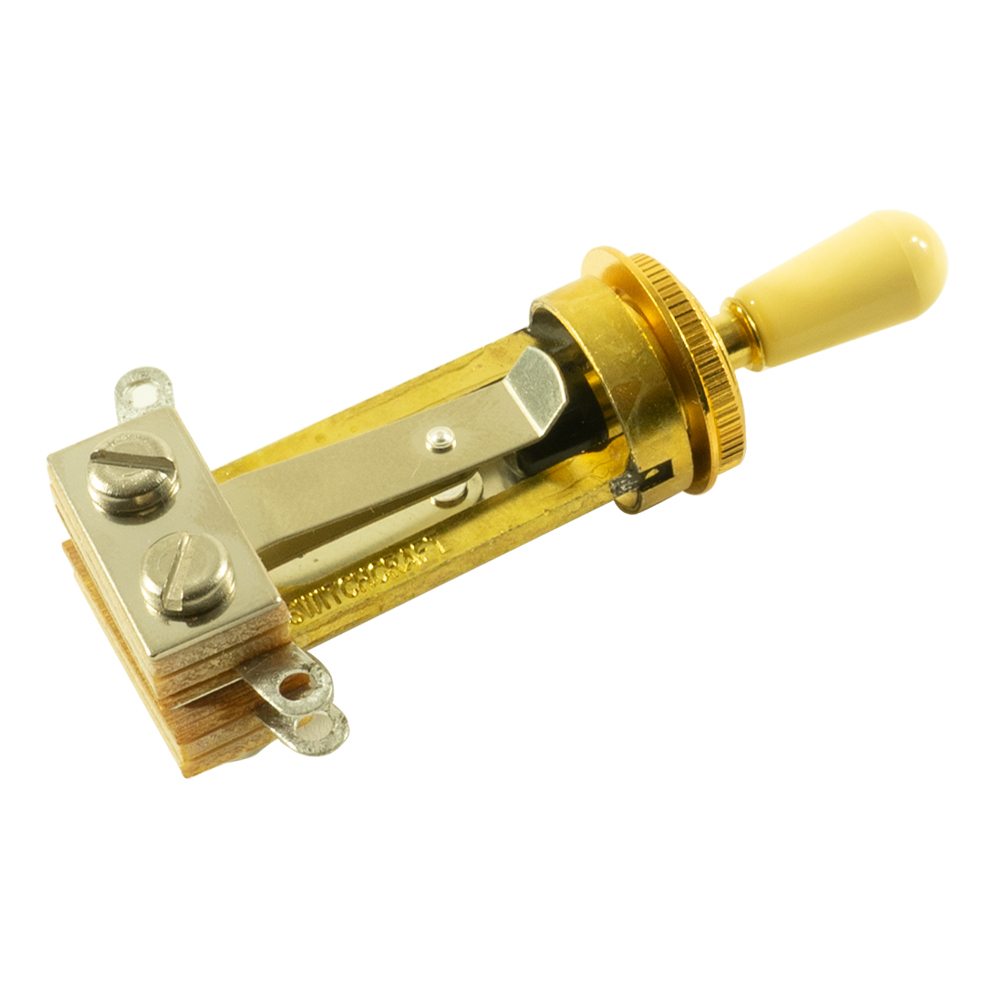 Switchcraft 3 Position Toggle Switch Exact Replacement for Gibson Les Paul - Gold