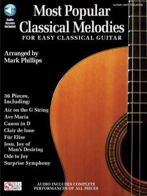 Cherry Lane - Most Popular Classical Melodies for Easy Classical Guitar Phillips Guitare (tablatures) Livre avec fichiers audio en ligne