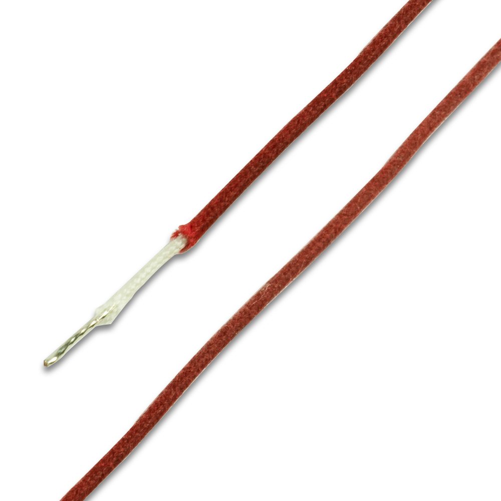 Gavitt Single Conductor Vintage Cloth Wire - Red (1 Foot)