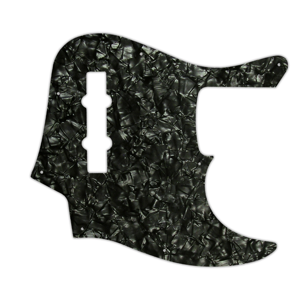 Custom Pickguard For Fender American Elite Jazz Bass - Black Pearl/White/Black/White