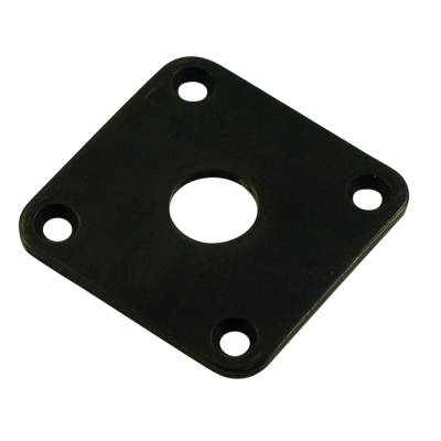WD Music - Square Jack Plate for Gibson Les Paul - Black