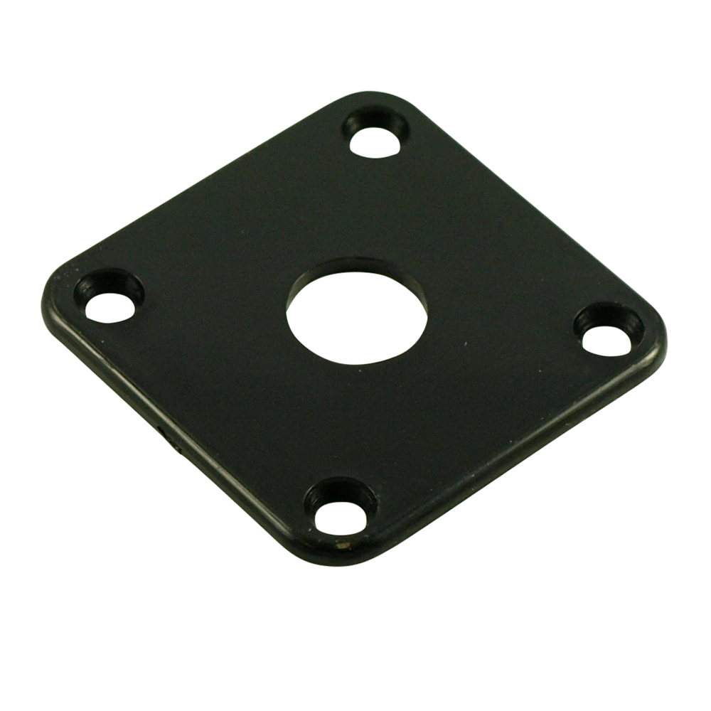 Plastic Square Jack Plate for Gibson Les Paul - Black