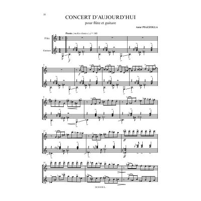 Histoire du tango - Piazzolla - Flute/Classical Guitar - Book