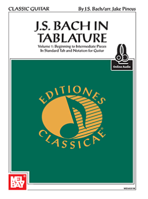 Mel Bay - J.S.Bach in Tablature, Volume1 Bach, Pincus Guitare Livre avec fichiers audio en ligne  