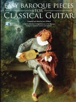 Music Sales - Easy Baroque Pieces for Classical Guitar Willard Guitare classique Livre avec fichiers audio en ligne