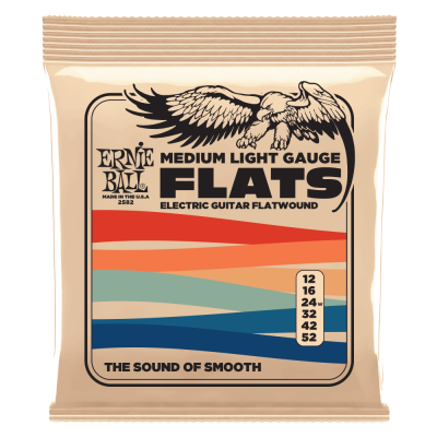 Medium-Light Flatwound Electric Guitar Strings - 12-52