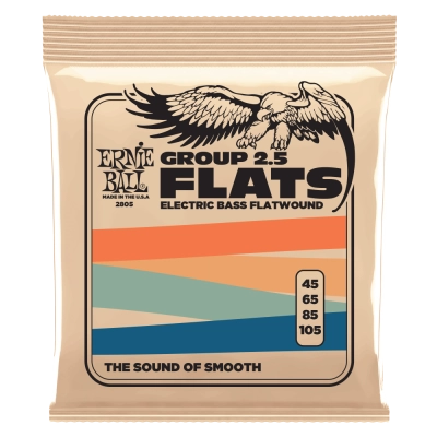 Ernie Ball - Flatwound Group 2.5 Electric Bass Strings - 45-105